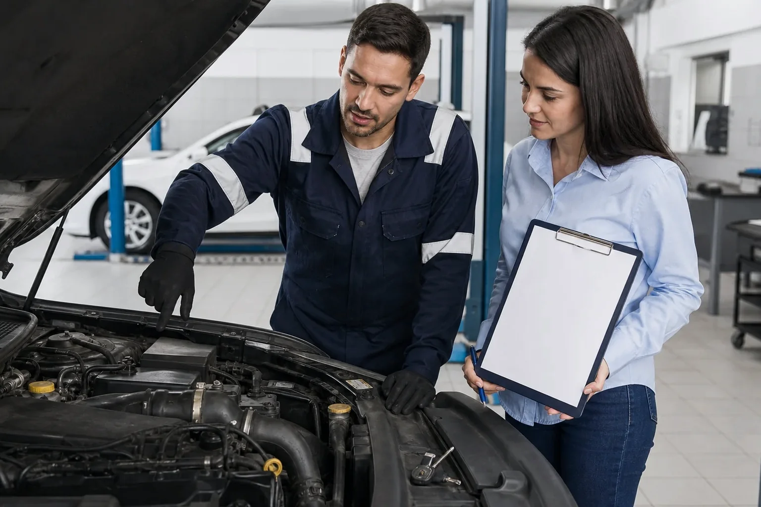 Profissional realizando cadastro de motor em despachante em Colombo.